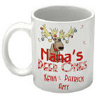 Candy Cane Deer Ones Personalized Coffee Mug